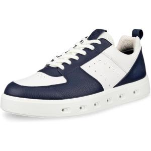 imageECCO Mens Street 720 Vented Goretex Waterproof Retro SneakerMarineWhite