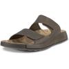imageECCO Mens Cozmo Two Band Slide SandalDark Clay Suede
