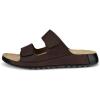 imageECCO Mens Cozmo Two Band Slide SandalPotting Soil Nubuck