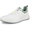 imageECCO Mens Core Lace Waterproof Golf ShoeWhiteSedum Green