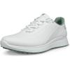 imageECCO Mens S Casual Lace Waterproof Golf ShoeWhite