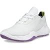 imageECCO Womens Biom Hybrid 5 Lace Waterproof Golf ShoeWhiteLavender Mist