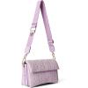 imageECCO Large Pinch CrossbodyLavender Mist Quilted Wave Leather