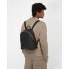 imageECCO Medium Round Back Pack Black Jacquard Wave LeatherBlack Pebbled Leather