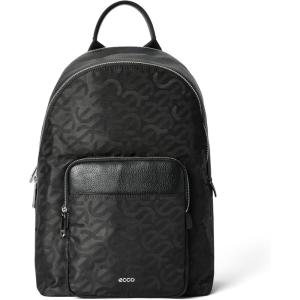 imageECCO Large Round Back Pack Black Jacquard Wave Leather