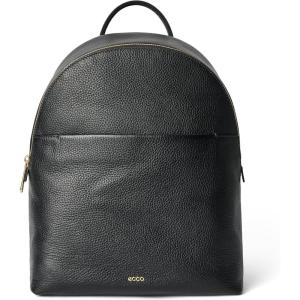 imageECCO Medium Round Back Pack Black Jacquard Wave LeatherBlack Pebbled Leather