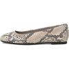 imageECCO Womens Margot Plain Toe Ballerina Ballet FlatDark Clay Snake Print