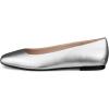 imageECCO Womens Margot Plain Toe Ballerina Ballet FlatPure Silver
