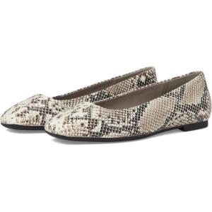 imageECCO Womens Margot Plain Toe Ballerina Ballet FlatDark Clay Snake Print