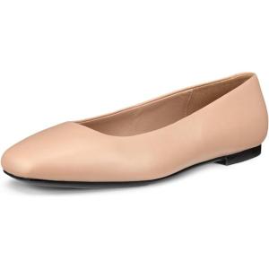 imageECCO Womens Margot Plain Toe Ballerina Ballet FlatNude