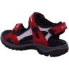 imageECCO Womens Yucatan Sport SandalChili RedConcreteBlack Nubuck