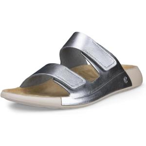 imageECCO Mens Cozmo Two Band Slide SandalPure Silver Metallic