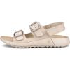 imageECCO Womens Cozmo Three Band Buckle SandalLimestone Nubuck