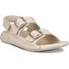 imageECCO Womens Cozmo Three Band Buckle SandalLimestone Nubuck