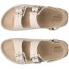 imageECCO Womens Cozmo Three Band Buckle SandalLimestone Nubuck