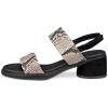 imageECCO Womens Sculpted 35 Luxe Strap Heeled SandalDark Clay Snake Print