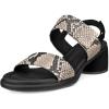 imageECCO Womens Sculpted 35 Luxe Strap Heeled SandalDark Clay Snake Print