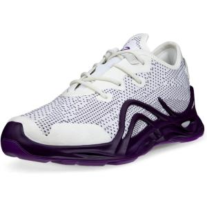 imageECCO Womens Biom Infinite Textile Knit Fashion SneakerBright WhiteImperial Purple