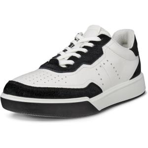 imageECCO Womens Street Court SneakerBlackWhiteBlack