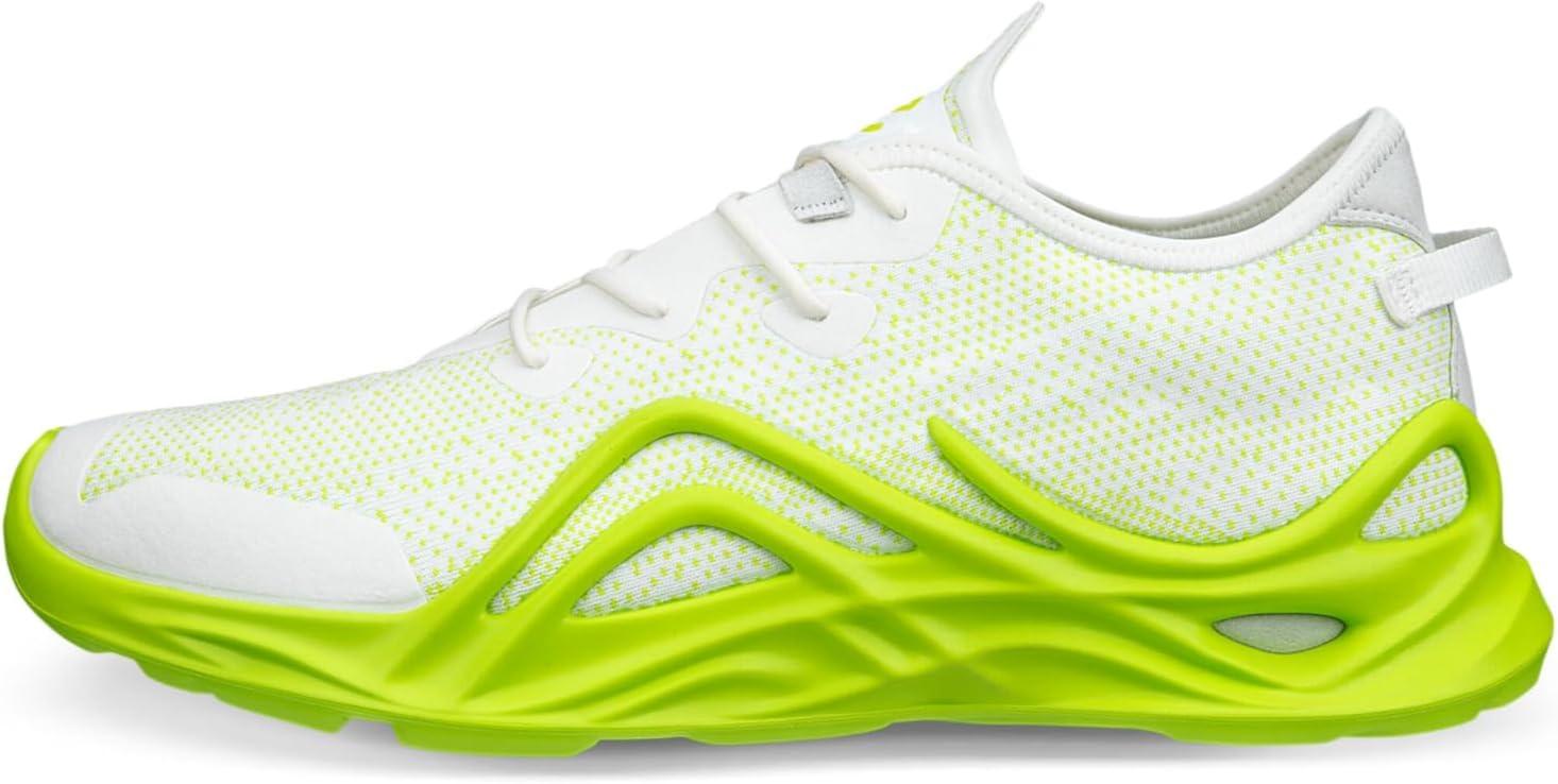 imageECCO Mens Biom Infinite Textile Knit Fashion SneakerBright WhiteLime Punch