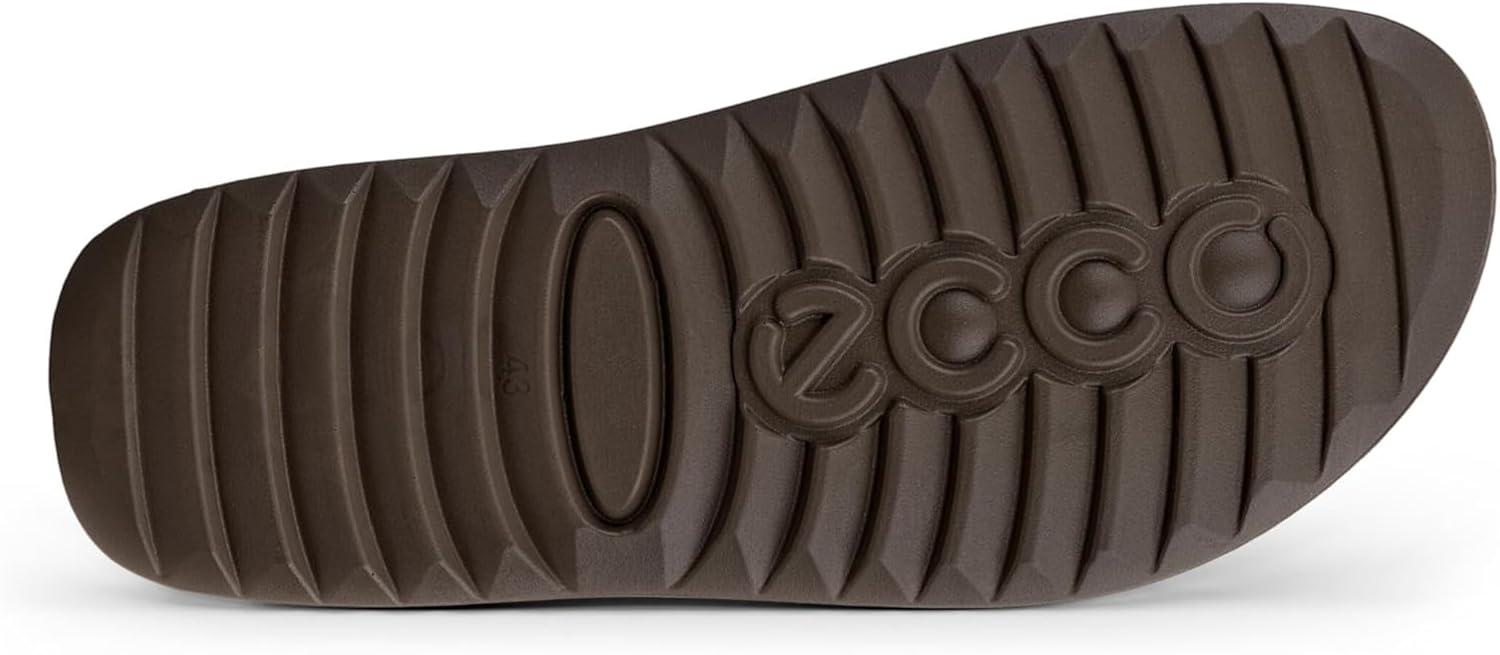 imageECCO Mens Cozmo Two Band Buckle Slide SandalNutmeg Brown Nubuck