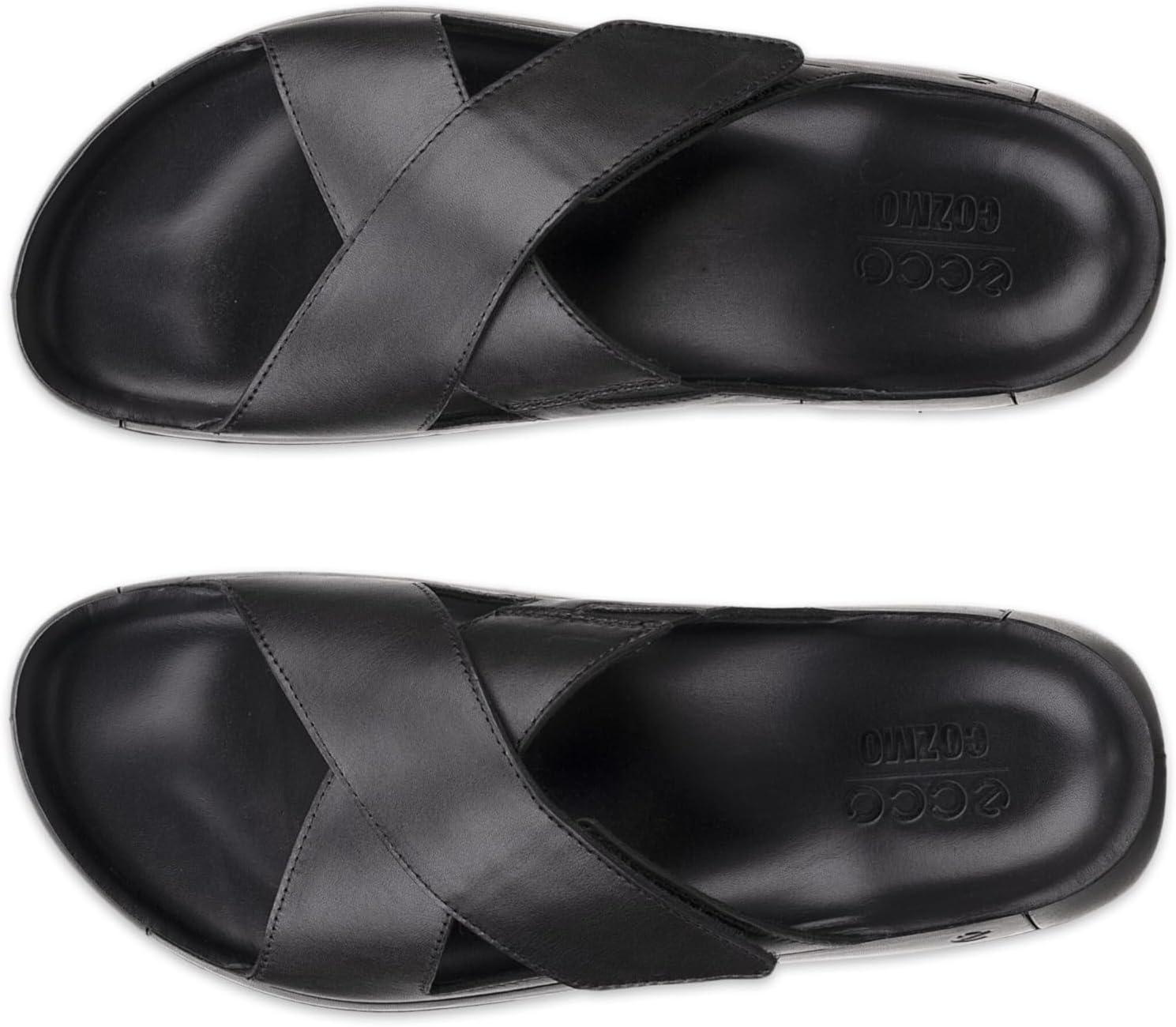 imageECCO Mens Cozmo Two Band Cross Slide SandalBlack