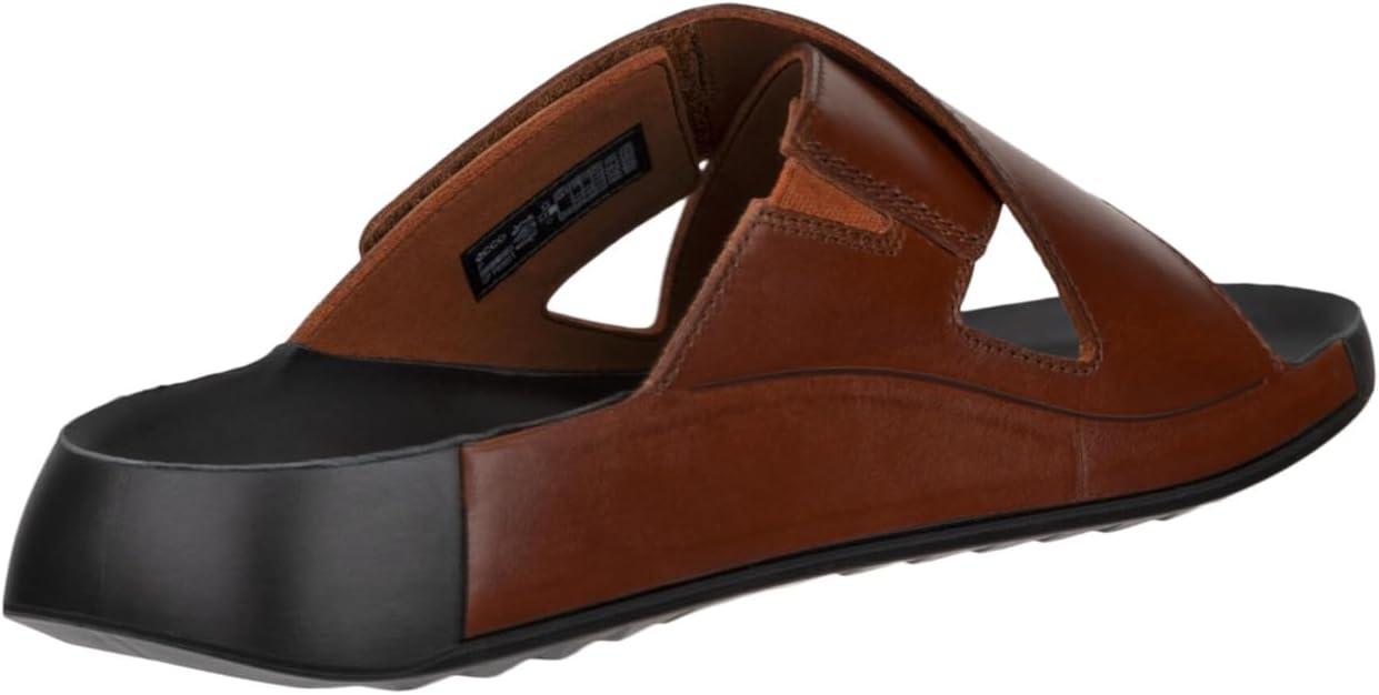 imageECCO Mens Cozmo Two Band Cross Slide SandalCognac