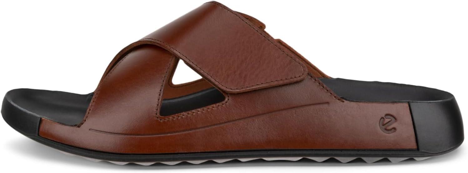 imageECCO Mens Cozmo Two Band Cross Slide SandalCognac