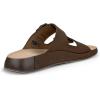 imageECCO Mens Cozmo Two Band Buckle Slide SandalNutmeg Brown Nubuck