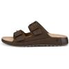 imageECCO Mens Cozmo Two Band Buckle Slide SandalNutmeg Brown Nubuck