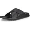 imageECCO Mens Cozmo Two Band Cross Slide SandalBlack