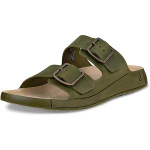 imageECCO Mens Cozmo Two Band Buckle Slide SandalAcorn Nubuck