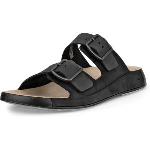 imageECCO Mens Cozmo Two Band Buckle Slide SandalBlack Nubuck