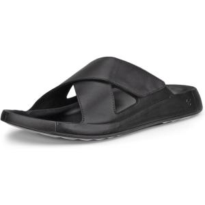 imageECCO Mens Cozmo Two Band Cross Slide SandalBlack