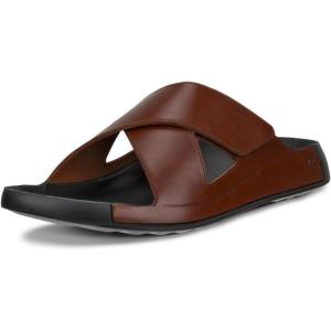 imageECCO Mens Cozmo Two Band Cross Slide SandalCognac