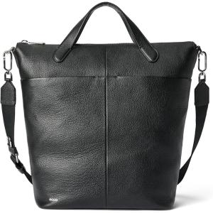 imageECCO Large Tote Travel Black Pebbled Leather
