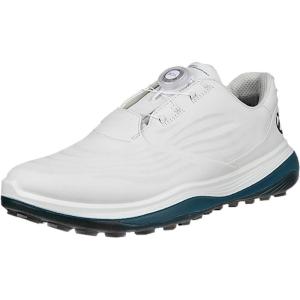 imageECCO Mens Lt1 Boa Hybrid Waterproof Golf ShoeWhitePetrol