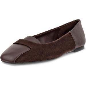 imageECCO Womens Margot Origami Ballerina Ballet FlatMocha Suede