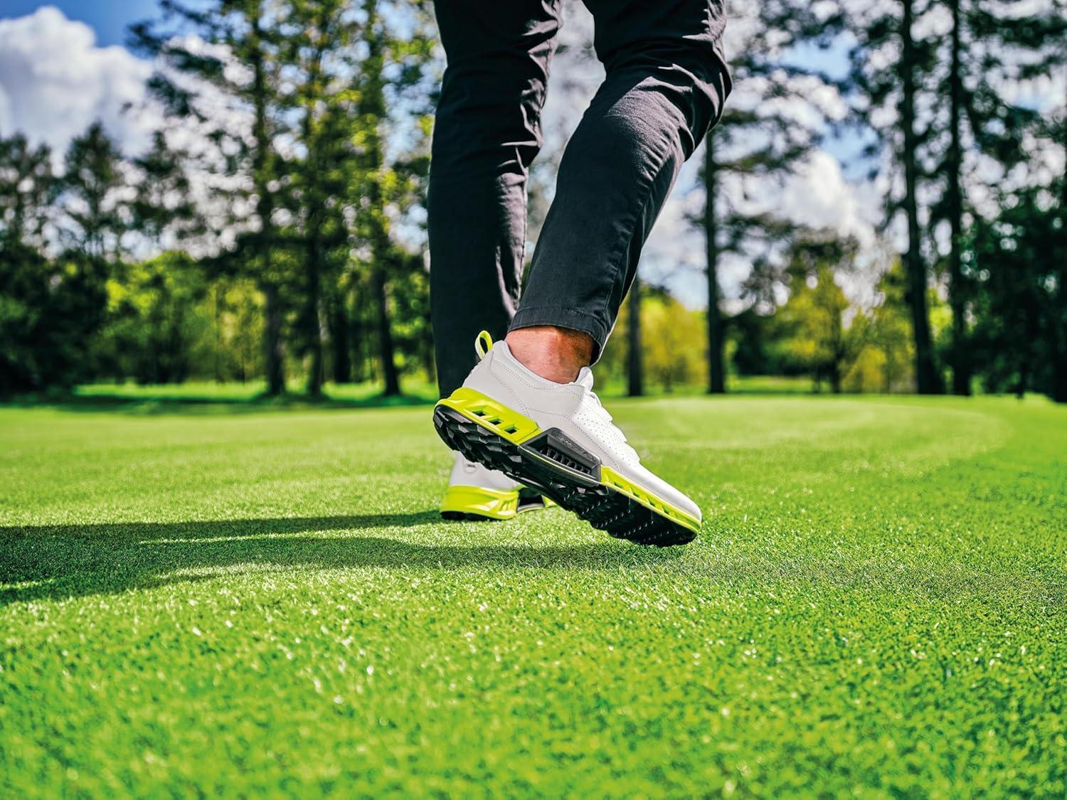 imageECCO Mens Biom C4 Goretex Waterproof Golf ShoeWhiteLime Punch