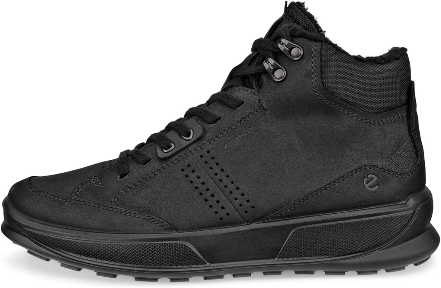 imageECCO Mens Byway 20 High Top Waterproof Ankle BootBlackBlack Nubuck