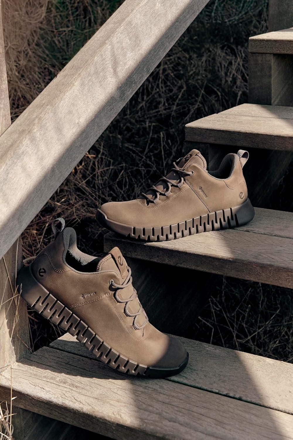 imageECCO Mens Gruuv Goretex Waterproof SneakerDark Clay Nubuck