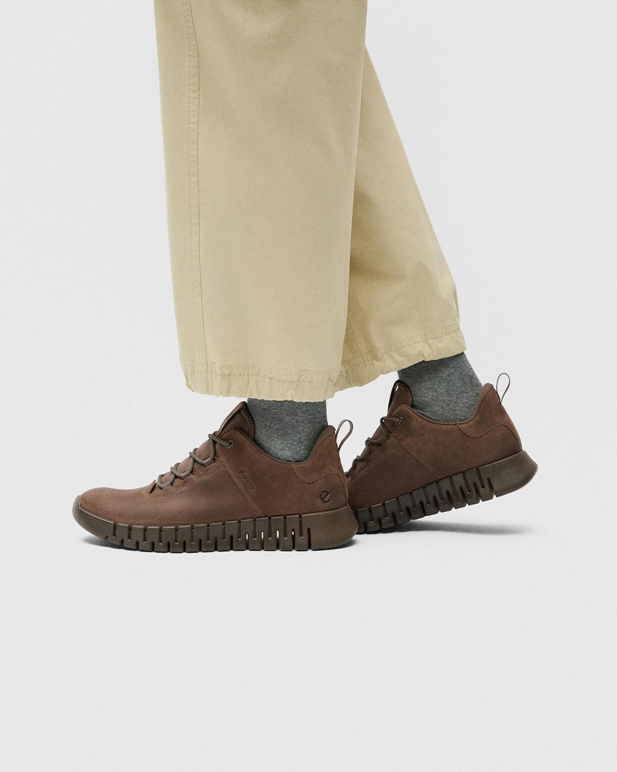 imageECCO Mens Gruuv Goretex Waterproof SneakerDark Clay Nubuck