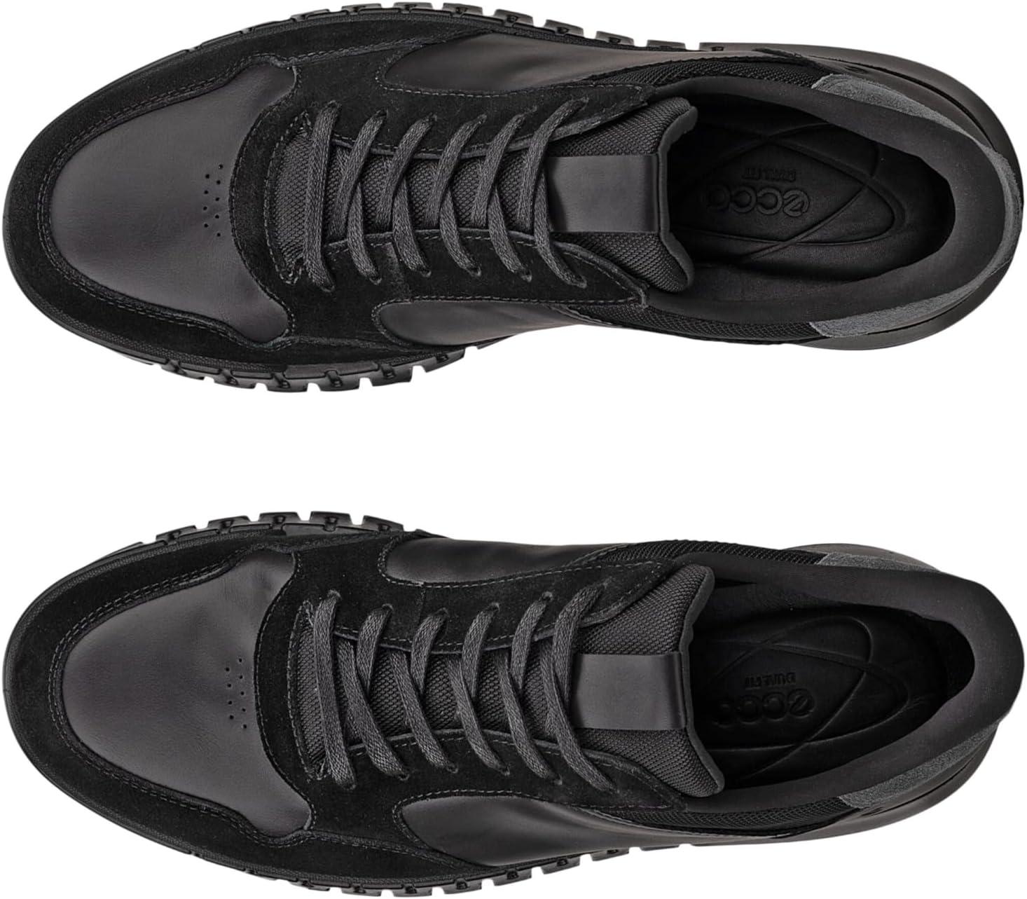 imageECCO Mens Gruuv Studio Runner SneakerBlackMagnet Suede