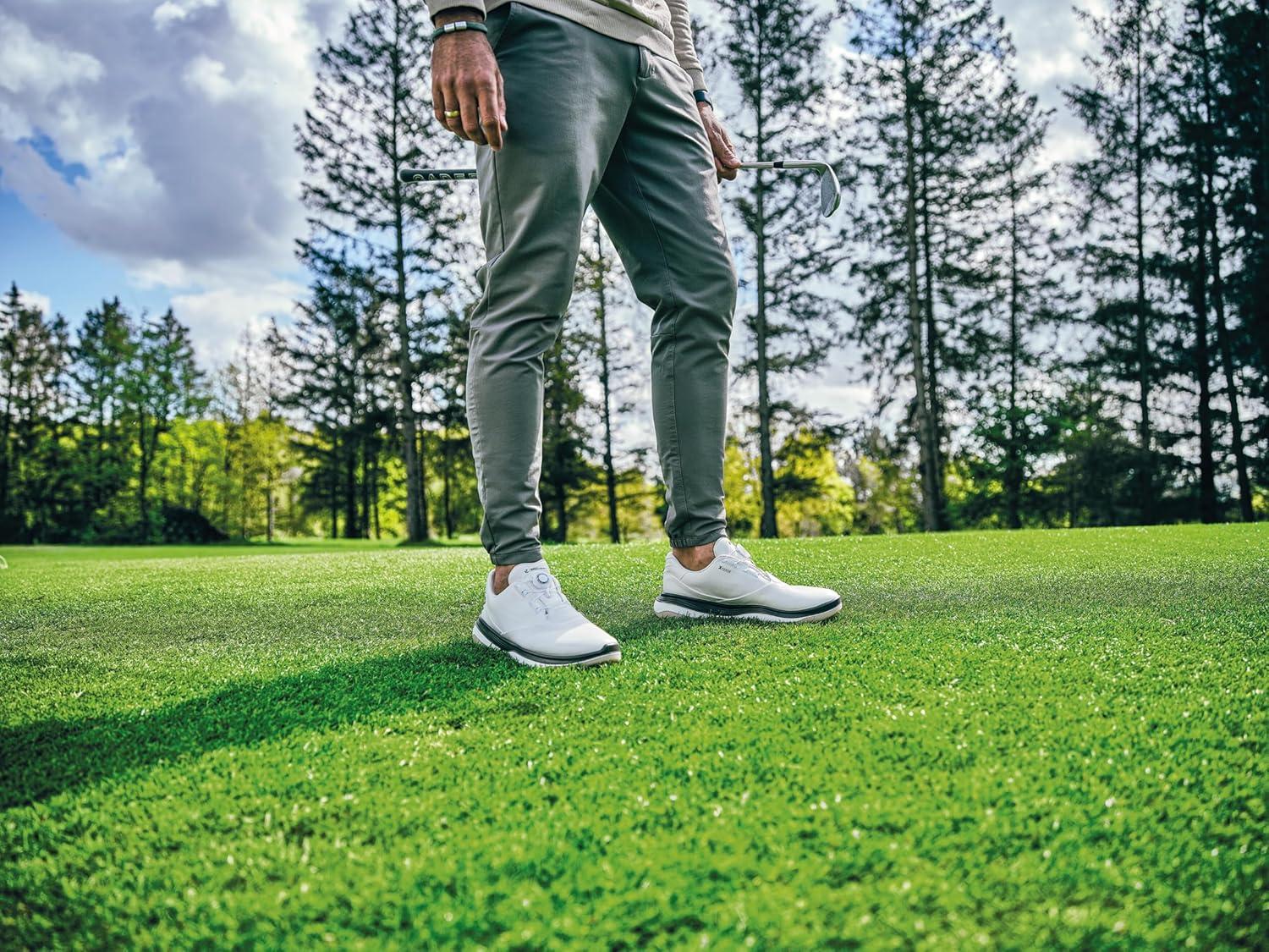 imageECCO Mens Lt1 Boa Hybrid Waterproof Golf ShoeWhiteTarmac