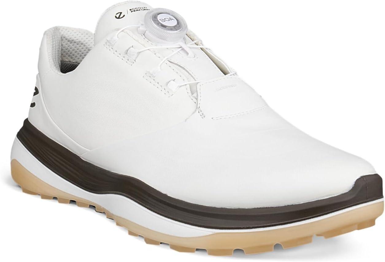 imageECCO Mens Lt1 Boa Hybrid Waterproof Golf ShoeWhiteTarmac