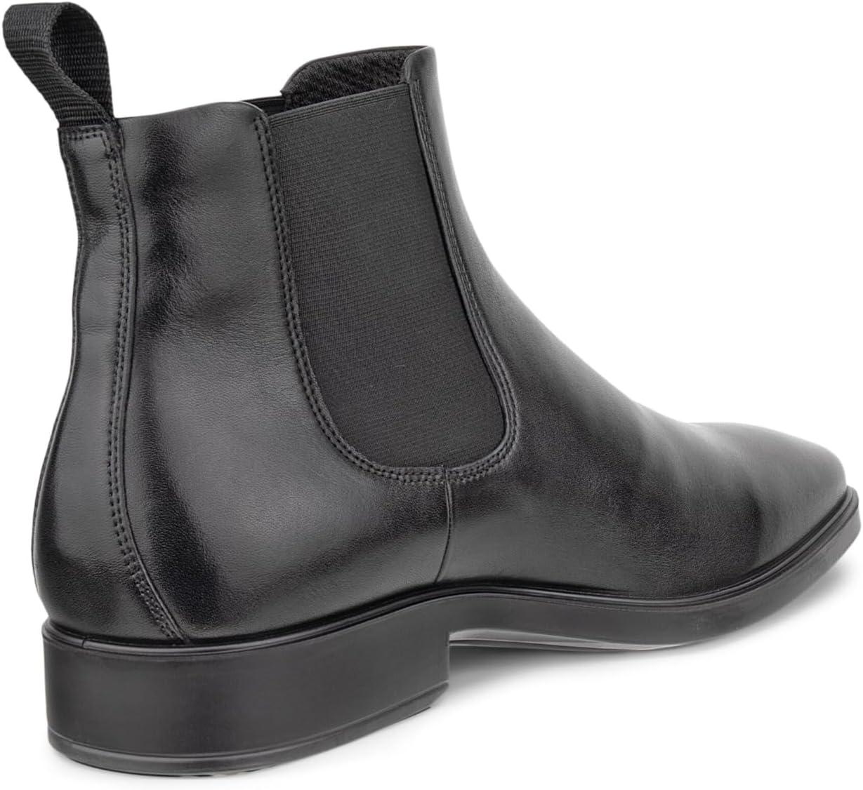 imageECCO Mens Milan Plain Toe Double Gore Chelsea BootBlack