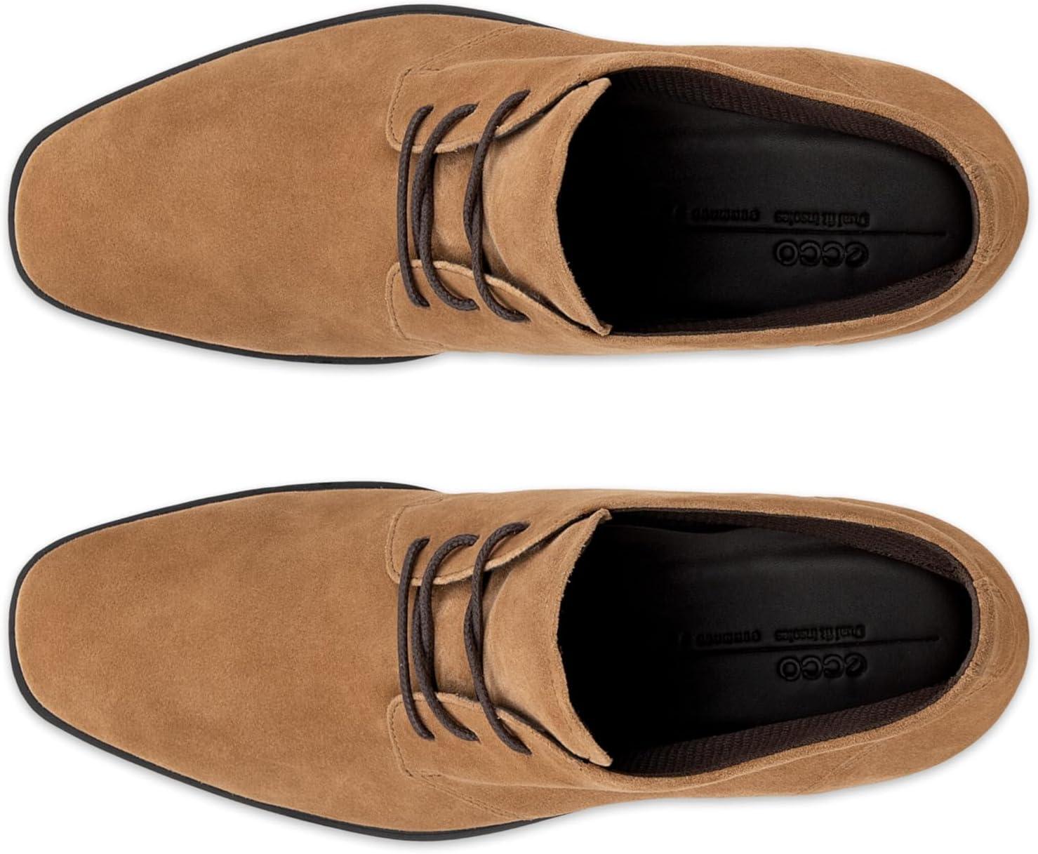 imageECCO Mens Milan Plain Toe Lace Up Chukka BootCamel Suede