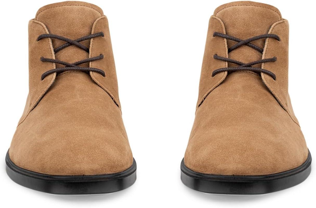 imageECCO Mens Milan Plain Toe Lace Up Chukka BootCamel Suede