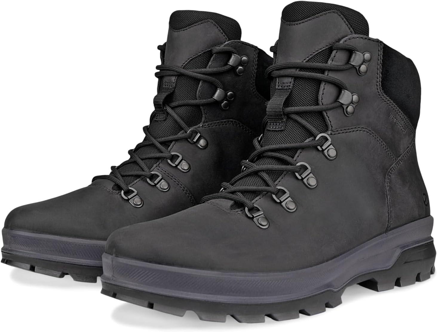 imageECCO Mens Rugged Track Plain Toe High Waterproof Hiking BootBlack