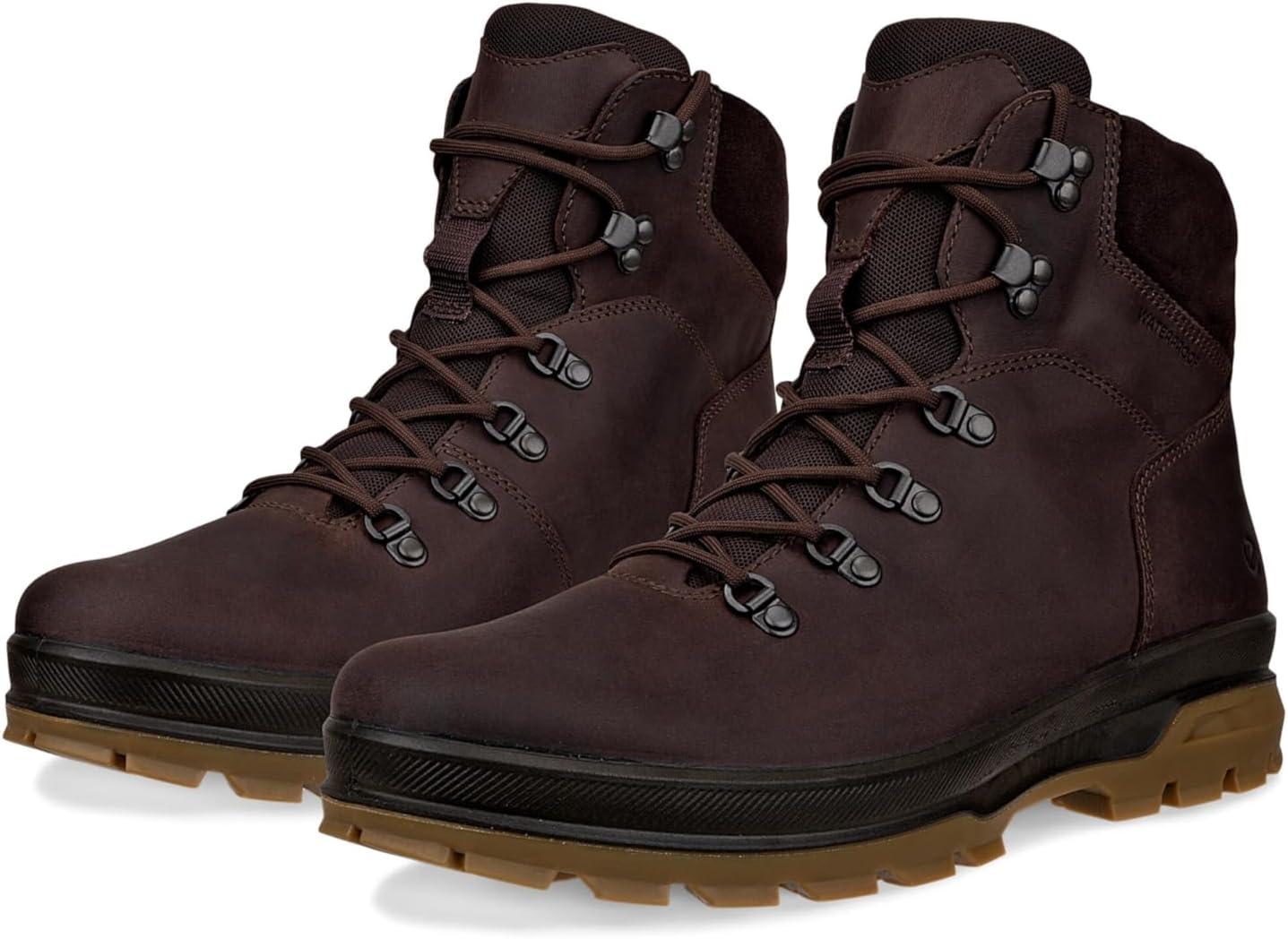 imageECCO Mens Rugged Track Plain Toe High Waterproof Hiking BootCoffee